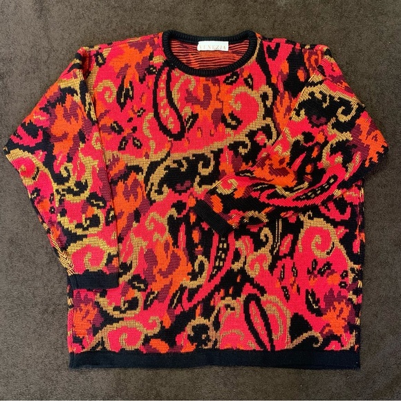 Vintage Vibrant Patterned Sweater - Picture 8 of 9